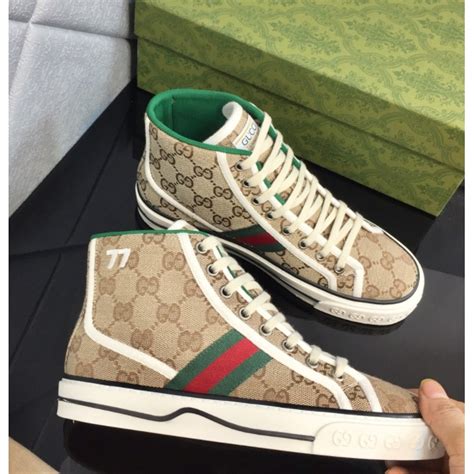 tenis gucci cafe hombre|zapato Gucci rojo.